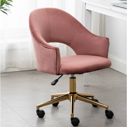 Everly Quinn Velvet Task Chair Wayfair